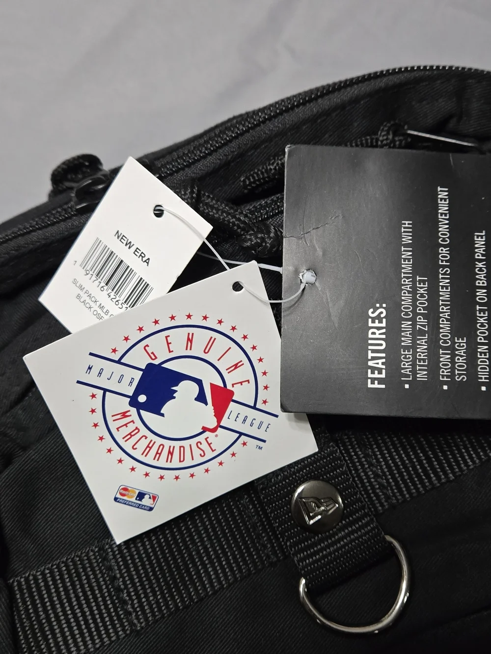 New Era Black Slim Backpack